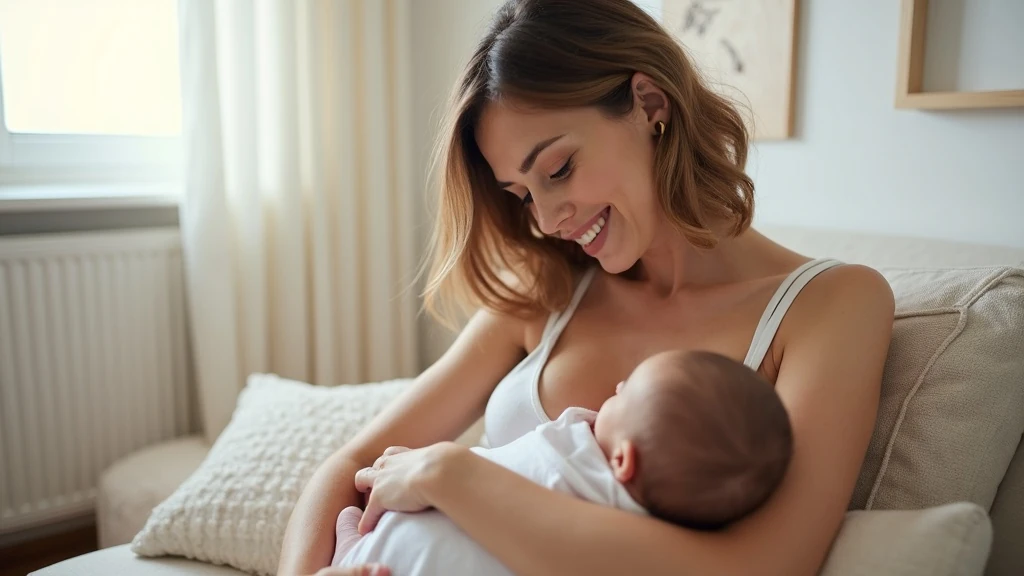 Kezdeti összebújás pillanata Nyugodt szoptatás otthon