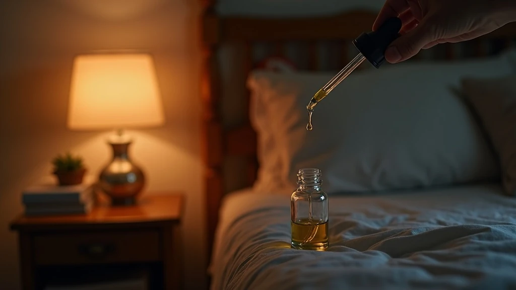 Szérumcsepp éjjeli szekrényen