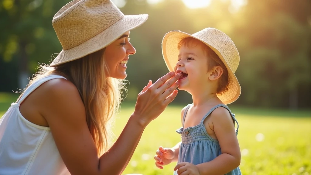 Fényvédő játék a parkban