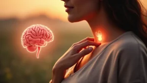 Kismama pajzsmiriggyel és babával