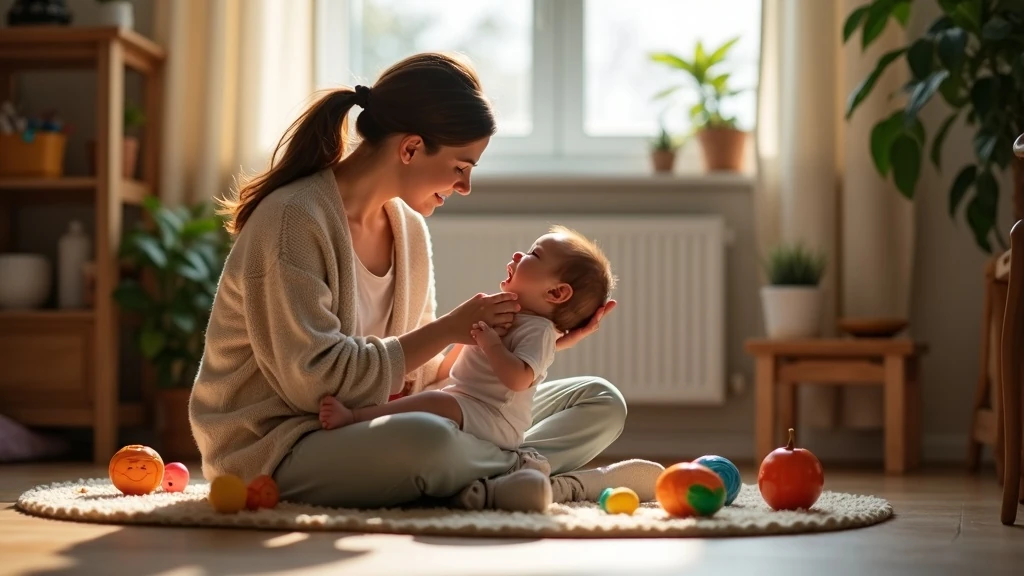 Frusztráció közben nő a kapcsolat Anya ölben nyugtat síró csecsemőt